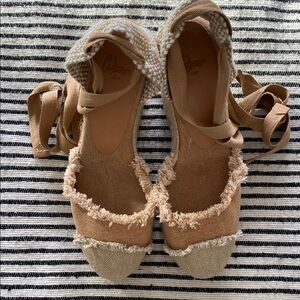 Castaner Beige Espadrille Wedges size 37